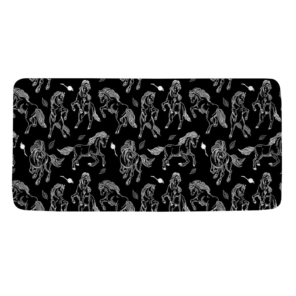 Black And White Horse Pattern Print Towel