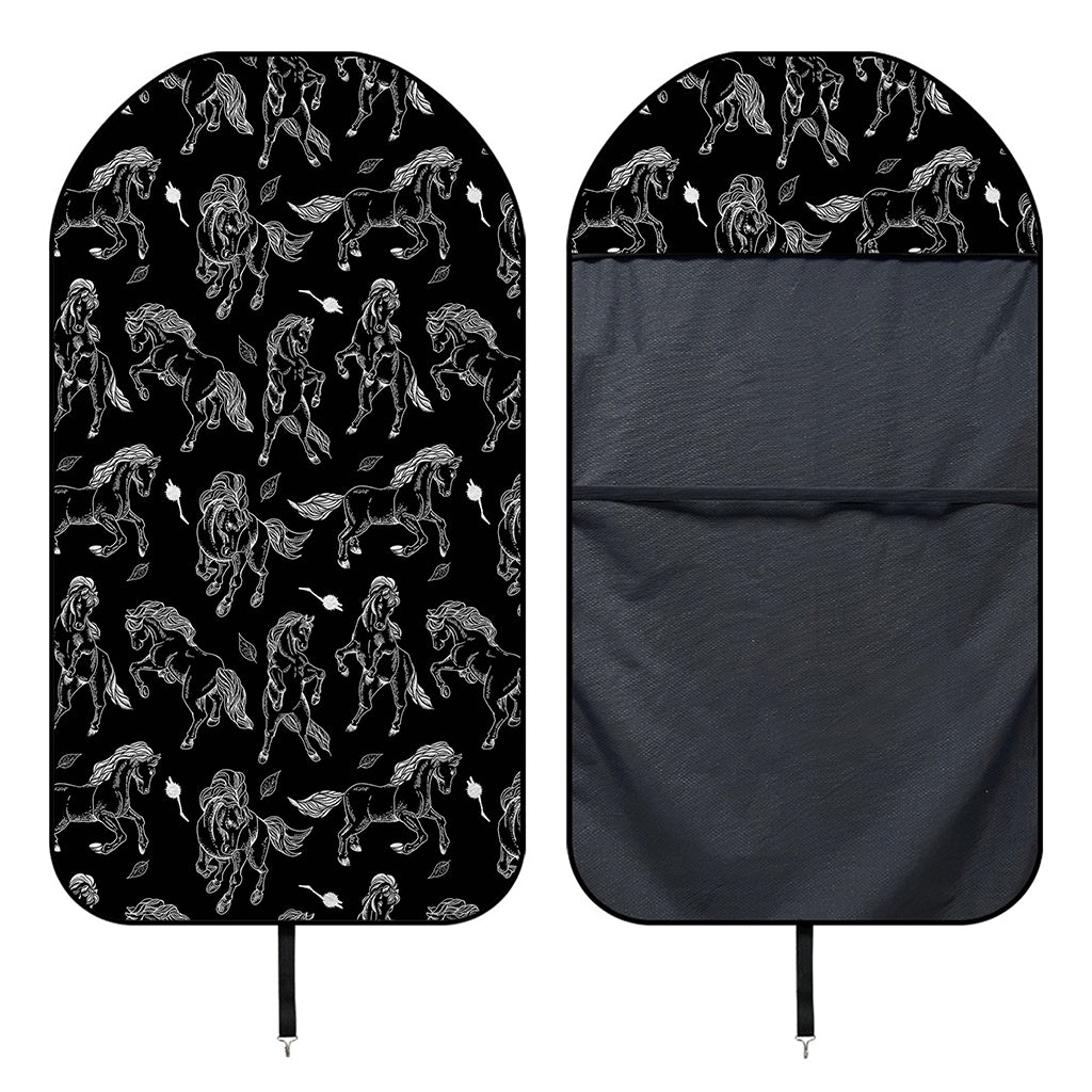 Black And White Horse Pattern Print Waterproof Car Seat Cover