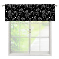 Black And White Horse Pattern Print Window Valance
