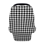 Black And White Houndstooth Print Baby Seat Cover