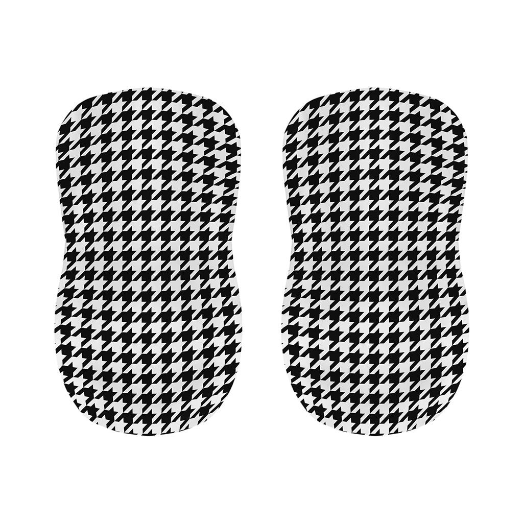 Black And White Houndstooth Print Bar Stool Covers