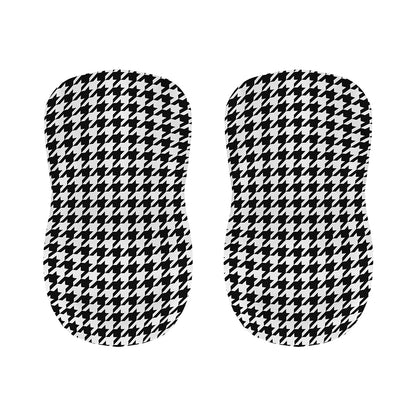 Black And White Houndstooth Print Bar Stool Covers