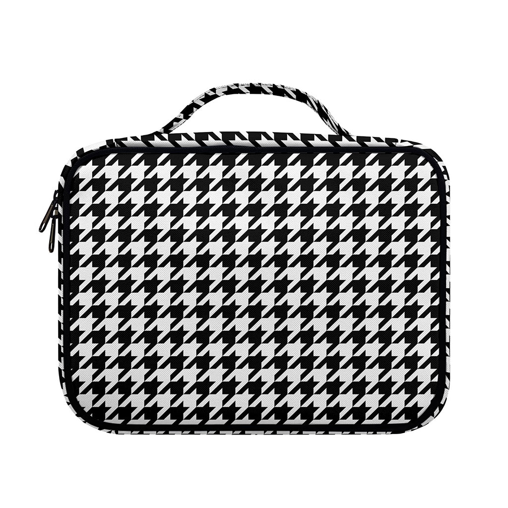 Black And White Houndstooth Print Briefcase Bible Bag