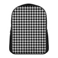 Black And White Houndstooth Print Casual Backpack