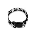 Black And White Houndstooth Print Dog Collar