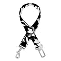 Black And White Houndstooth Print Dog Seat Belt