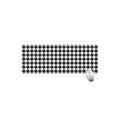 Black And White Houndstooth Print Extended Mouse Pad