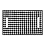 Black And White Houndstooth Print Golf Cart Seat Cover