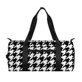 Black And White Houndstooth Print Gym Bag