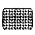 Black And White Houndstooth Print Laptop Sleeve