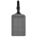 Black And White Houndstooth Print Luggage Tag