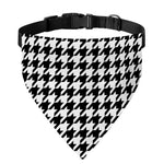 Black And White Houndstooth Print Over The Collar Dog Bandana