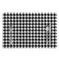 Black And White Houndstooth Print Placemat