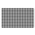 Black And White Houndstooth Print Polyester Doormat