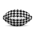 Black And White Houndstooth Print Rugby Ball