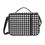 Black And White Houndstooth Print Shoulder Strap Bible Bag