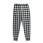 Black And White Houndstooth Print Sweatpants