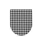 Black And White Houndstooth Print Toilet Lid Cover
