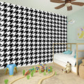 Black And White Houndstooth Print Wall Sticker