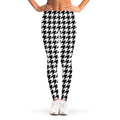 Black And White Houndstooth Print Women's Leggings
