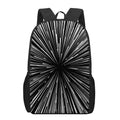 Black And White Hyperspace Print 17 Inch Backpack