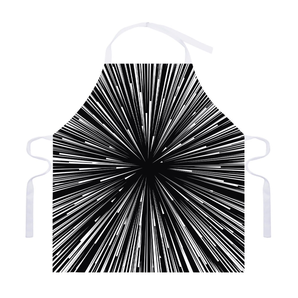 Black And White Hyperspace Print Adjustable Apron