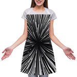 Black And White Hyperspace Print Adjustable Apron