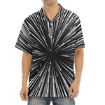 Black And White Hyperspace Print Aloha Shirt