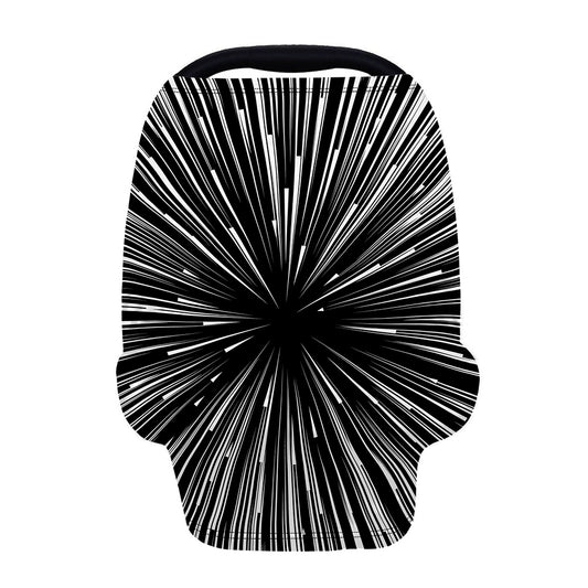 Black And White Hyperspace Print Baby Seat Cover