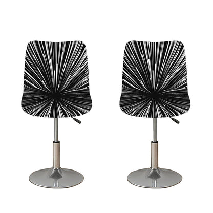Black And White Hyperspace Print Bar Stool Covers
