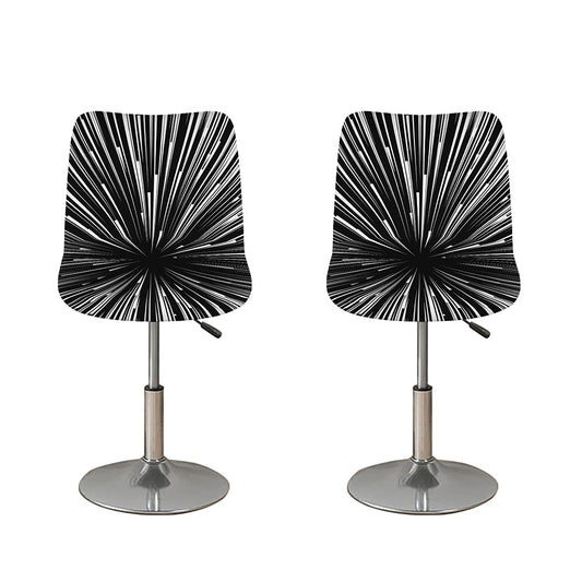 Black And White Hyperspace Print Bar Stool Covers