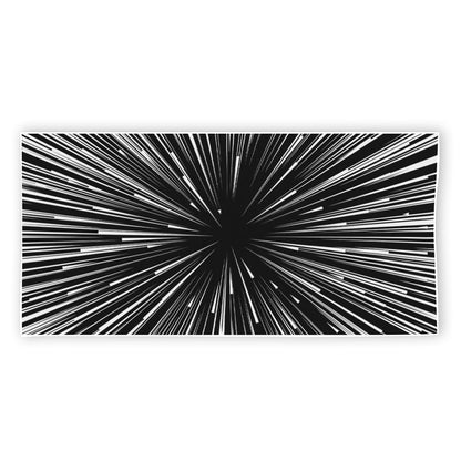 Black And White Hyperspace Print Beach Towel