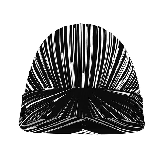 Black And White Hyperspace Print Beanie
