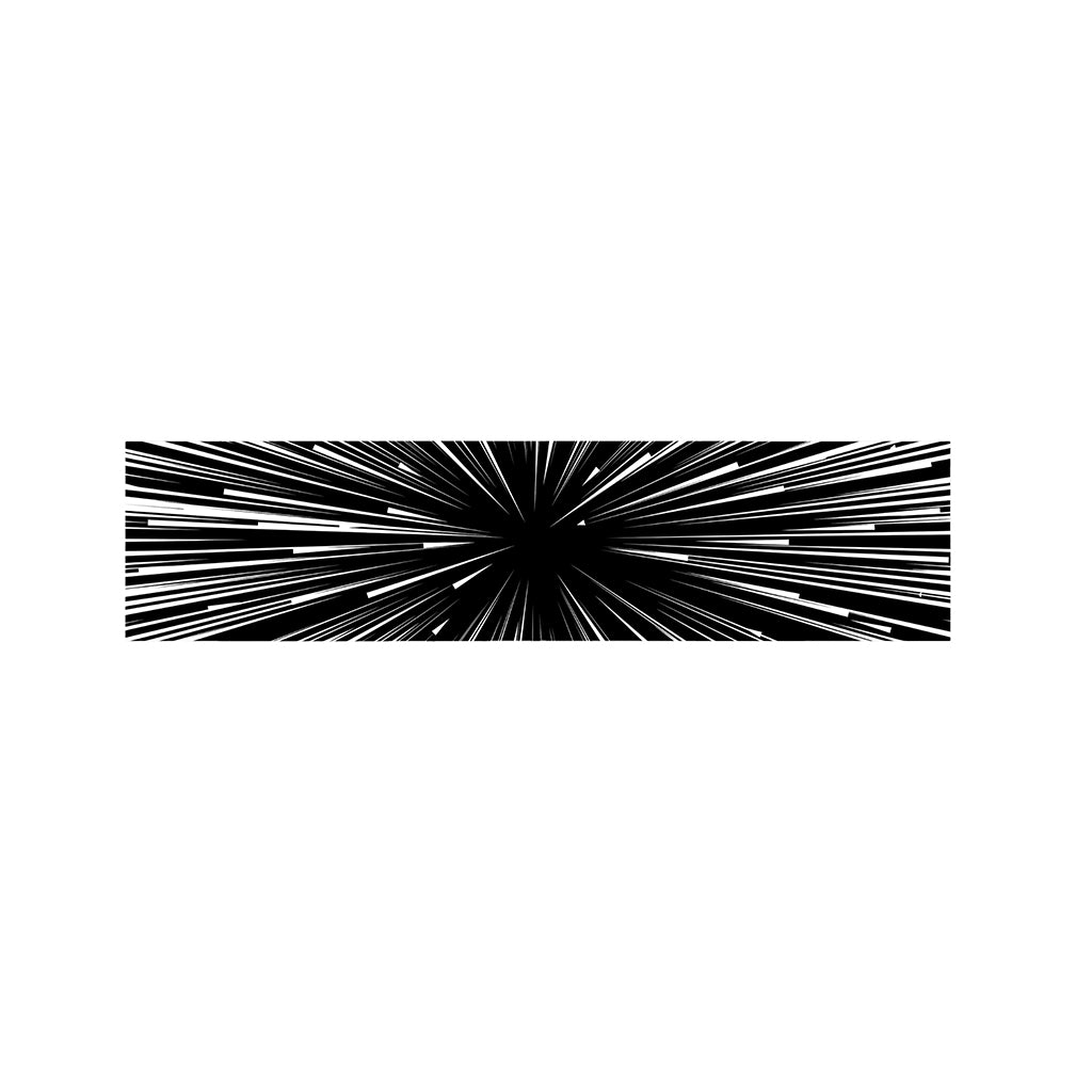 Black And White Hyperspace Print Bed Runner
