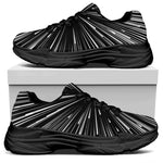 Black And White Hyperspace Print Black Chunky Shoes