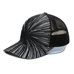 Black And White Hyperspace Print Black Mesh Trucker Cap