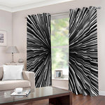 Black And White Hyperspace Print Blackout Grommet Curtains