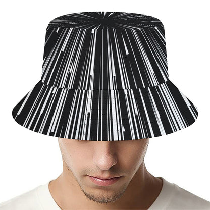 Black And White Hyperspace Print Bucket Hat