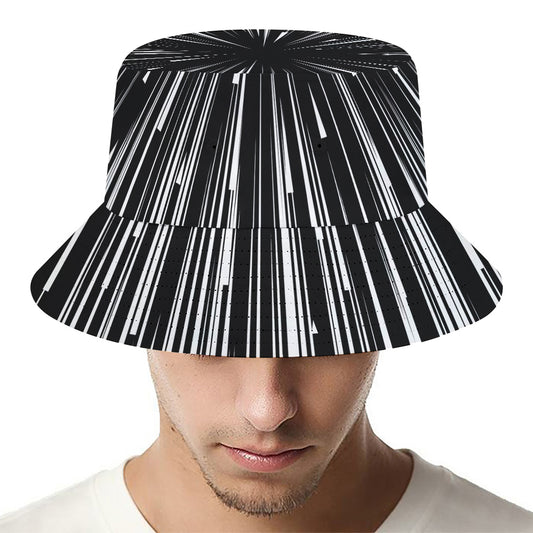 Black And White Hyperspace Print Bucket Hat