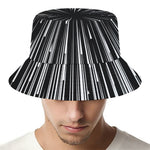 Black And White Hyperspace Print Bucket Hat