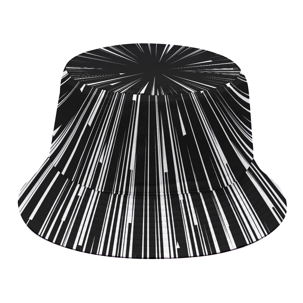 Black And White Hyperspace Print Bucket Hat