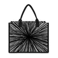 Black And White Hyperspace Print Canvas Tote Bag