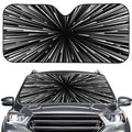 Black And White Hyperspace Print Car Windshield Sun Shade