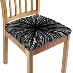 Black And White Hyperspace Print Chair Cushion Cover