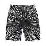 Black And White Hyperspace Print Cotton Shorts
