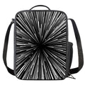 Black And White Hyperspace Print Crossbody Lunch Bag
