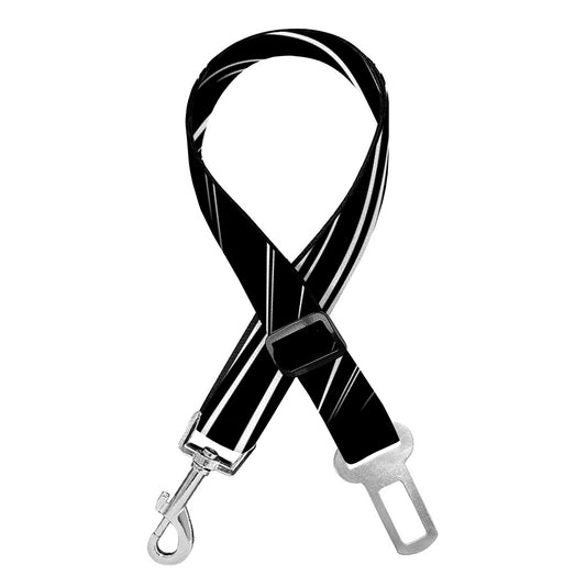 Black And White Hyperspace Print Dog Seat Belt