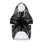 Black And White Hyperspace Print Dog Zip Up Hoodie