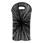Black And White Hyperspace Print Double Neoprene Wine Tote