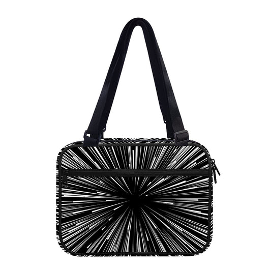 Black And White Hyperspace Print Double Strap Bible Bag